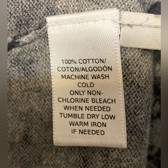 LOFT Grey Floral 3/4 Sleeve Top - Picture 8 of 9